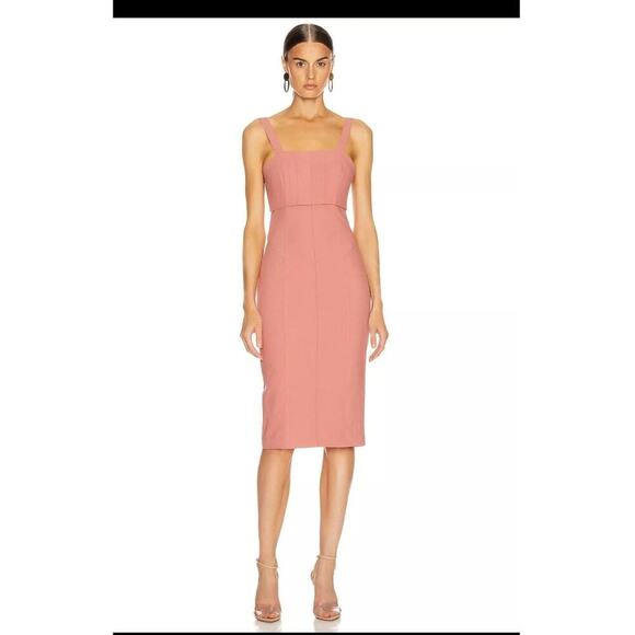 Cinq a Sept Dakota Midi Dress in Rosewood Size 0 - Picture 1 of 9